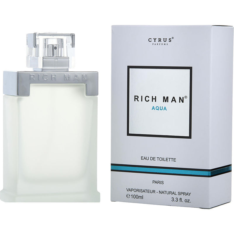 RICH MAN ACQUA by Cyrus Parfums (MEN) - EDT SPRAY 3.3 OZ