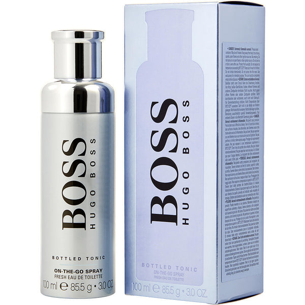 BOSS BOTTLED TONIC by Hugo Boss (MEN) - ON THE GO FRESH EDT SPRAY 3 OZ