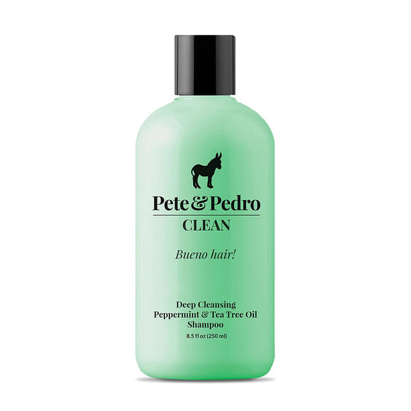 PETE & PEDRO by Pete & Pedro (MEN) - CLEAN PEPPERMINT & TEA TREE OIL SHAMPOO 8.5 OZ